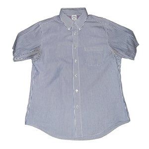 Very preppy! Brooks Brothers Regent Blue & White Stripe Seersucker Shirt…